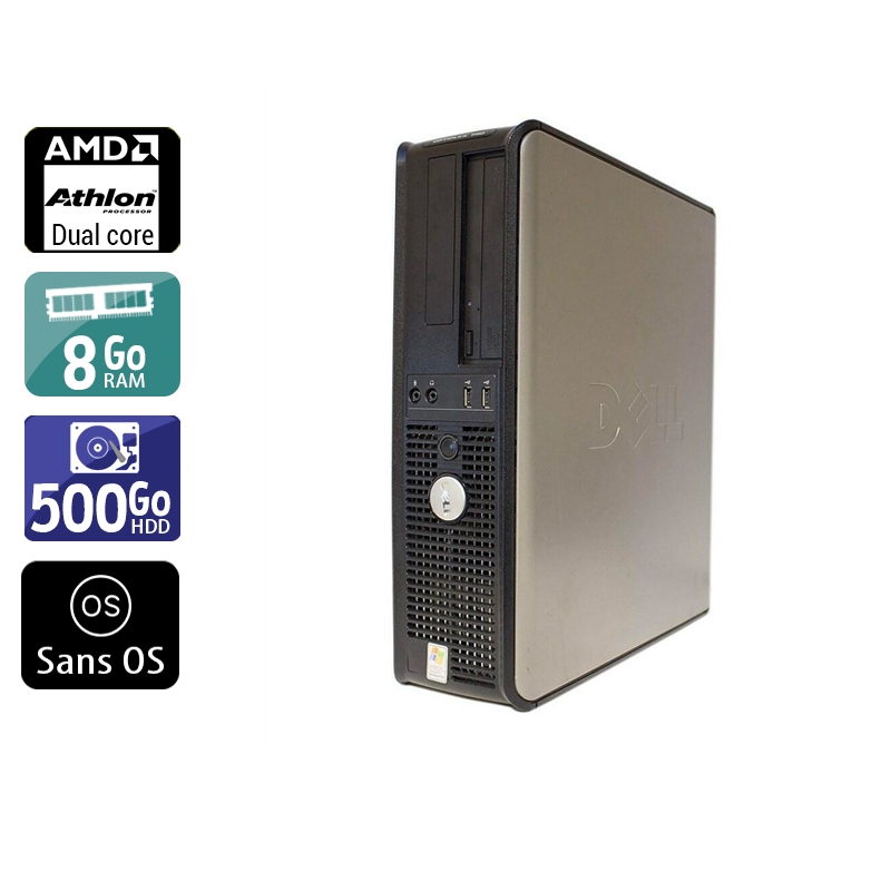 Acheter Dell Optiplex 740 Desktop AMD Athlon Dual Core - 8Go RAM 500Go HDD Sans OS Bon étatOccasion certifiée reconditionnée Bon état - 190,83 € Dell Optiplex 740 Desktop AMD Athlon Dual Core - 8Go RAM 500Go HDD Sans OS Bon étatOccasion certifiée reconditionnée Bon état - reconditionné disponible sur Kiatoo