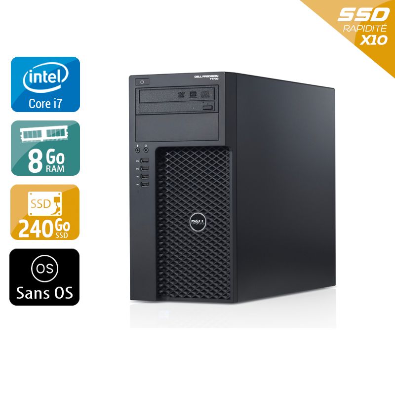 Dell Precision T1700 Tower i7 - 8Go RAM 240Go SSD Linux