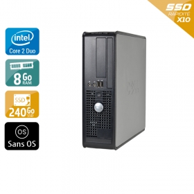 Dell Optiplex 745 SFF Core 2 Duo 8Go RAM 240Go SSD Sans OS