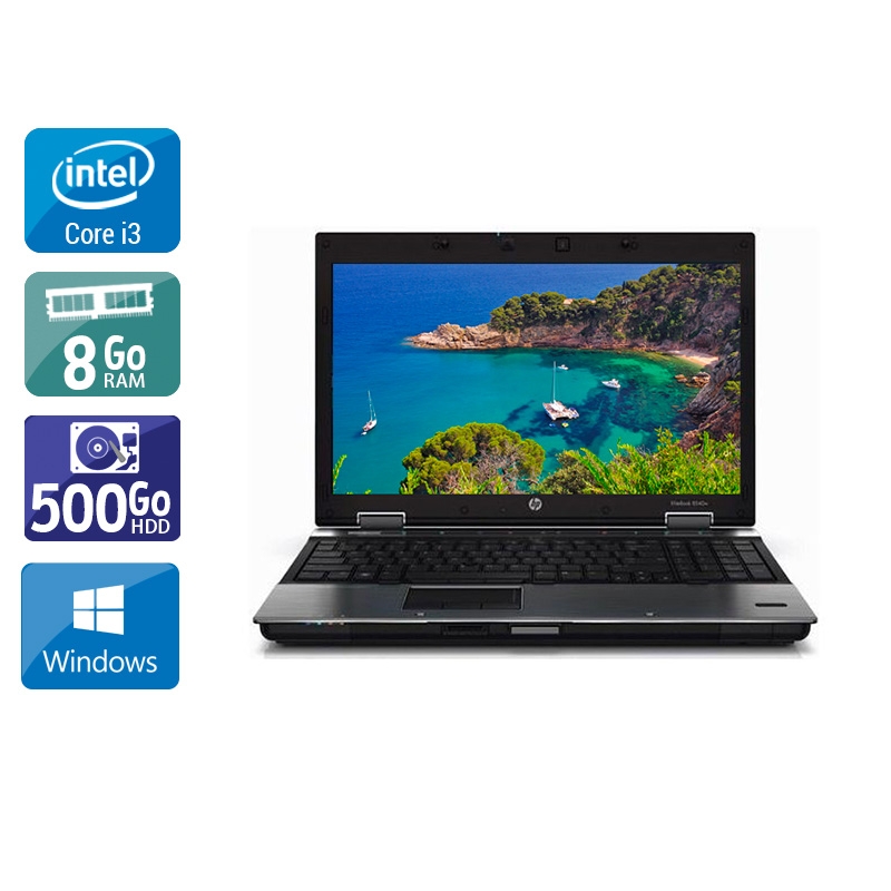 HP EliteBook 8440p i3  - 8Go RAM 500Go HDD Windows 10