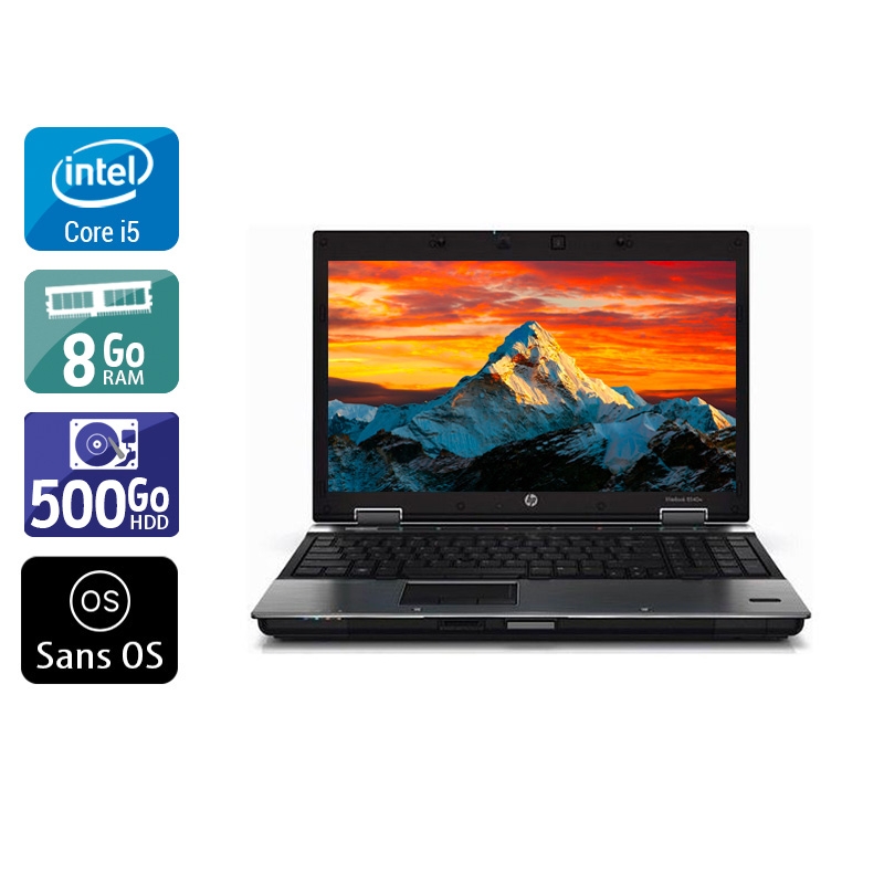 HP EliteBook 8440p i5  - 8Go RAM 500Go HDD Sans OS