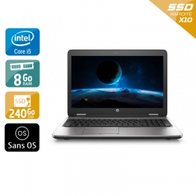 HP ProBook 650 G2 i5 Gen 6  - 8Go RAM 240Go SSD Sans OS