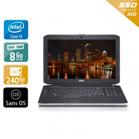 Dell Latitude e5530 15,6" i3  - 8Go RAM 240Go SSD Sans OS