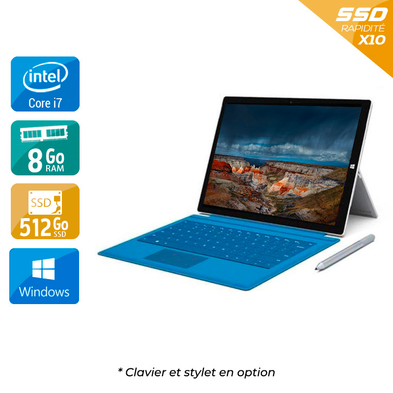 Acheter Microsoft Surface Pro 3 12'' i7 8Go RAM 512Go SSD Windows 10 État correctOccasion certifiée reconditionnée Bon état - 415,83 € Microsoft Surface Pro 3 12'' i7 8Go RAM 512Go SSD Windows 10 État correctOccasion certifiée reconditionnée Bon état - reconditionné disponible sur Kiatoo