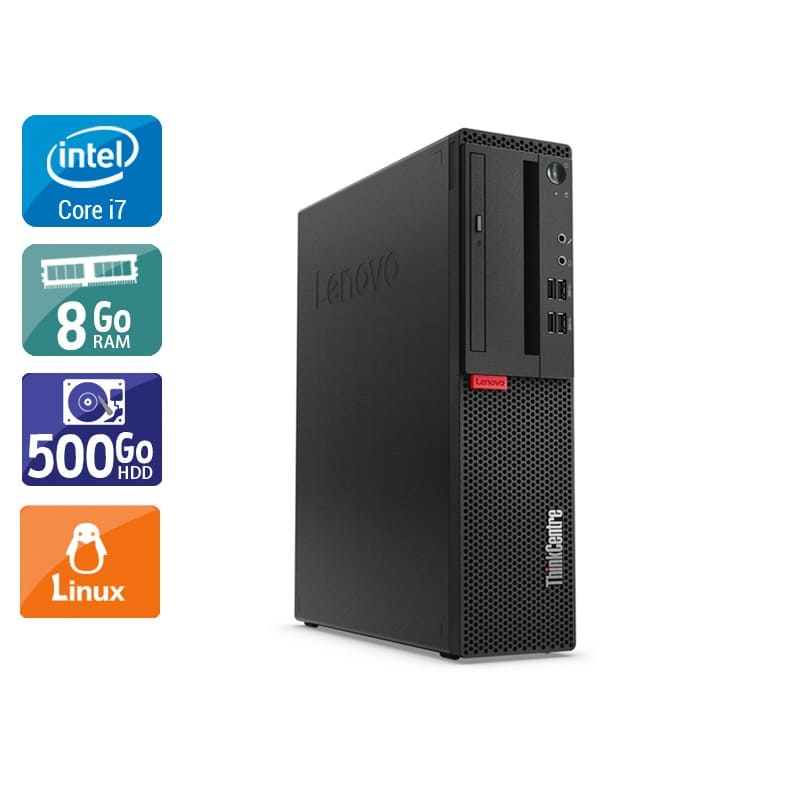 Lenovo ThinkCentre M910 SFF i7 Gen 6 8Go RAM 500Go HDD Linux
