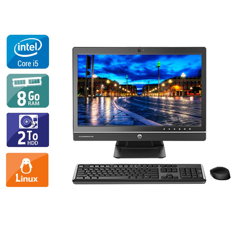 HP ProOne 600 G1 AIO i5 21" - 8Go RAM 2To HDD Linux