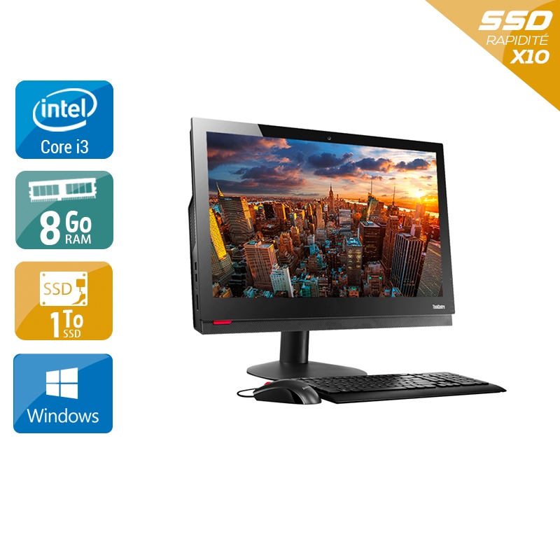 Lenovo ThinkCentre M910Z AIO i3 Gen 7 24" - 8Go RAM 1To SSD Windows 10