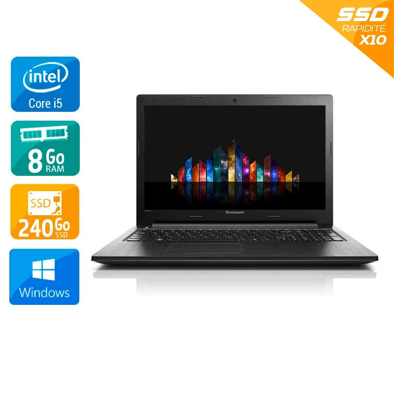 PC Lenovo  G50-80 15,6" i5 8Go RAM 240Go SSD Windows 10 [Reconditionné : 329€ !] - Kiatoo.com