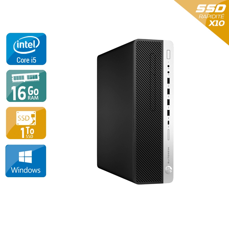HP EliteDesk 800 G4 Desktop i5 Gen 8 - 16Go RAM 1To SSD Windows 10