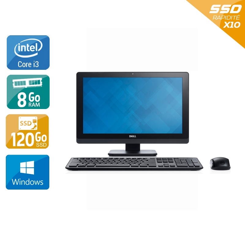 Dell Optiplex 3030 AIO i3 20"  - 8Go RAM 120Go SSD Windows 10