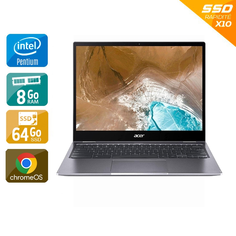 Acer ChromeBook Spin 512 12" Pentium Silver 8Go RAM 64Go SSD Chrome OS