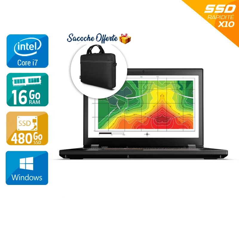 Lenovo ThinkPad P51 15,6" i7 Gen 6 - 16Go RAM 480Go SSD Windows 10