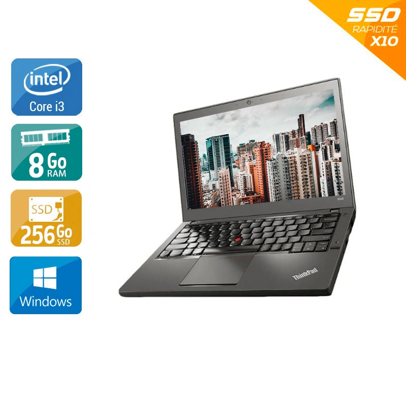 Lenovo ThinkPad X240 12,5" i3 - 8Go RAM 240Go SSD Windows 10