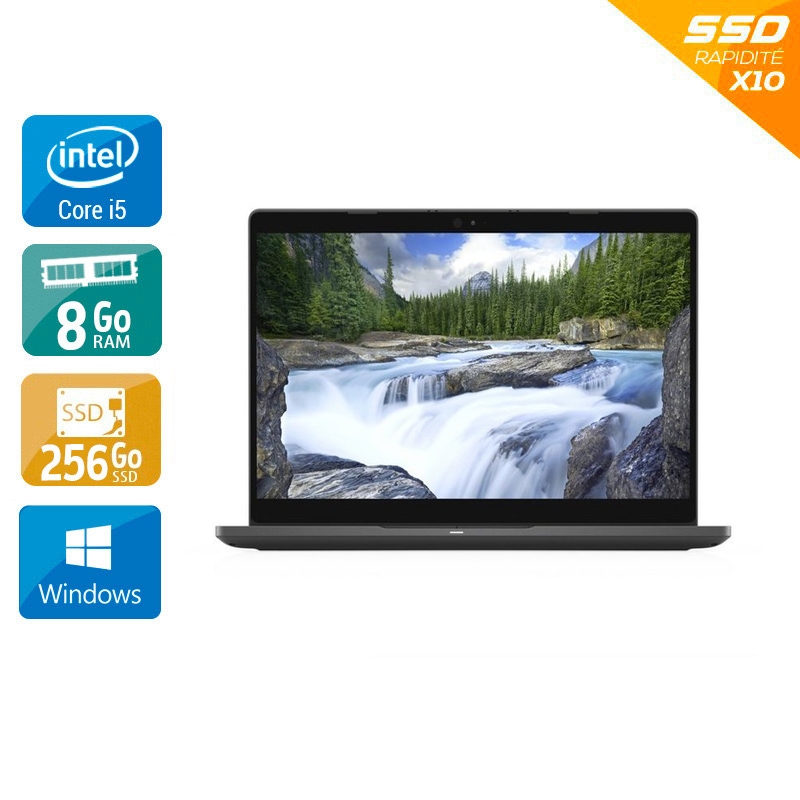 Dell Latitude 5300 13,3'' i5 Gen 8 - 8Go RAM 256Go SSD Windows 11 Pro État correctOccasion certifiée reconditionnée