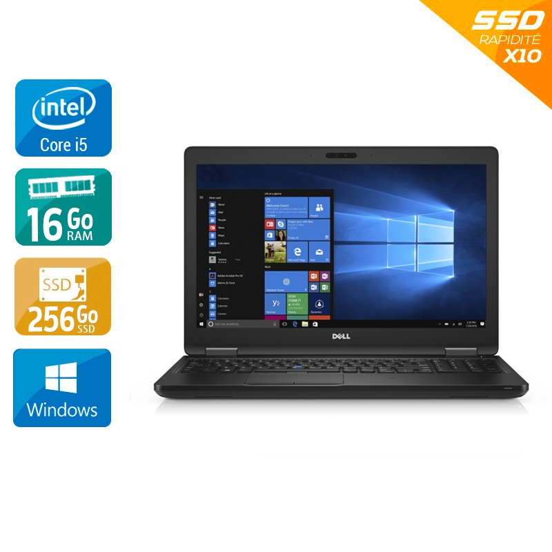Dell Latitude 5580 15,6" i5 Gen 6 - 16Go RAM 256Go SSD Windows 10