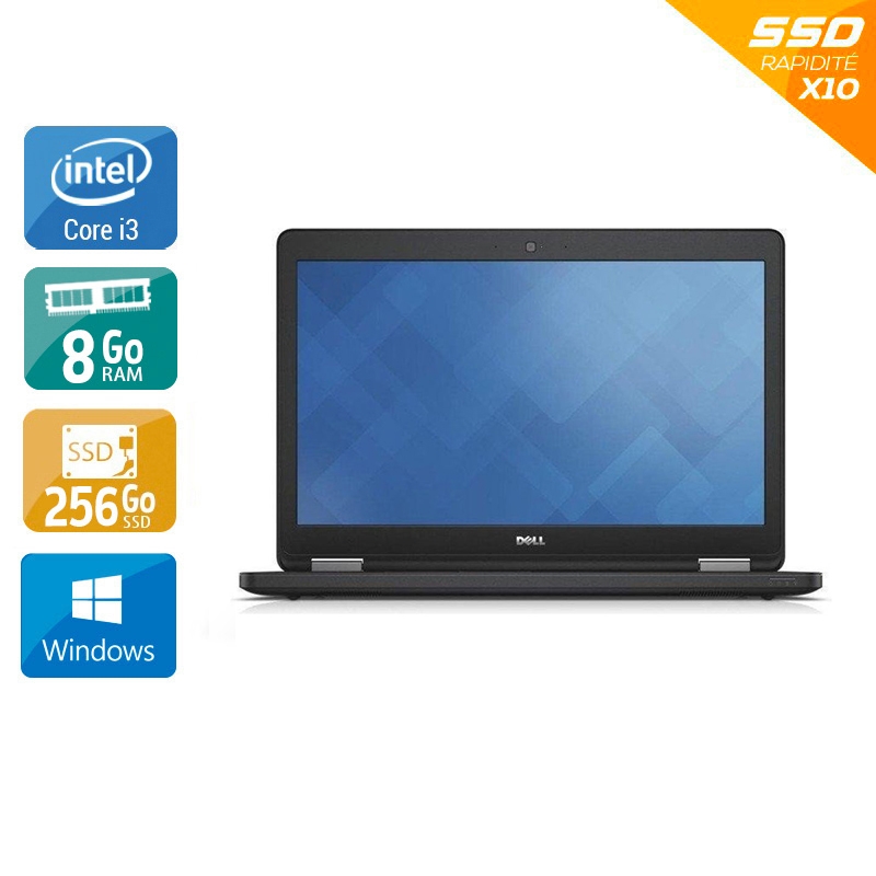 Dell Latitude e5570 15,6" i3 Gen 6 - 8Go RAM 256Go SSD Windows 10