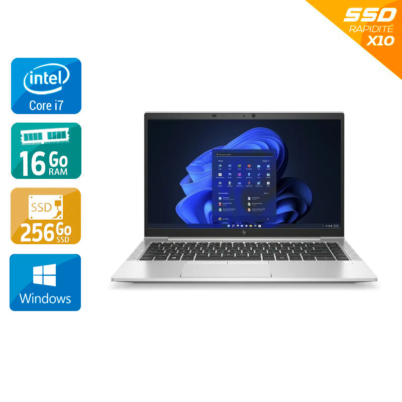 HP EliteBook 840 G7 14" i7 Gen 10 - 16Go RAM 256Go SSD Windows 11