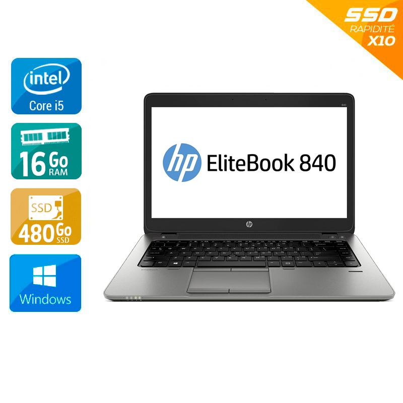 HP EliteBook 840 G8 14" i5 Gen 11 - 16Go RAM 480Go SSD Windows 11