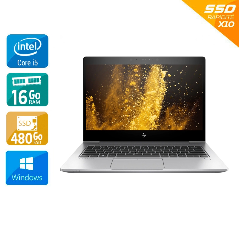 HP EliteBook 830 G6 13,3" i5 Gen 8 - 16Go RAM 480Go SSD Windows 11