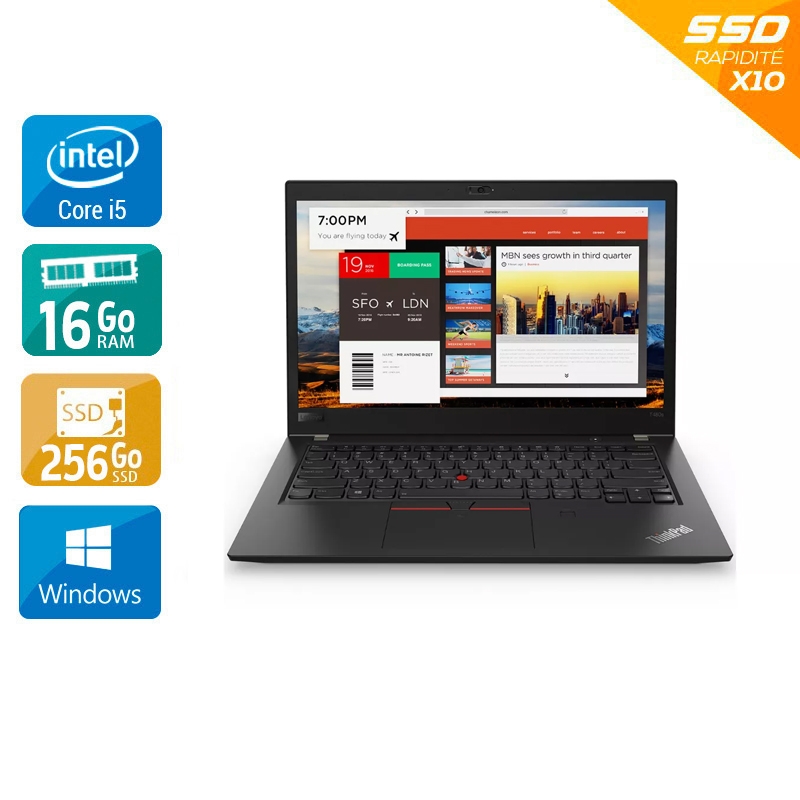 Acheter Lenovo ThinkPad T480s 14'' i5 Gen 8 - 16Go RAM 256Go SSD Windows 11 - Etat du Produit : Très bon état Très bon étatOccasion certifiée reconditionnée Bon état - 324,17 € Lenovo ThinkPad T480s 14'' i5 Gen 8 - 16Go RAM 256Go SSD Windows 11 - Etat du Produit : Très bon état Très bon étatOccasion certifiée reconditionnée Bon état - reconditionné disponible sur Kiatoo