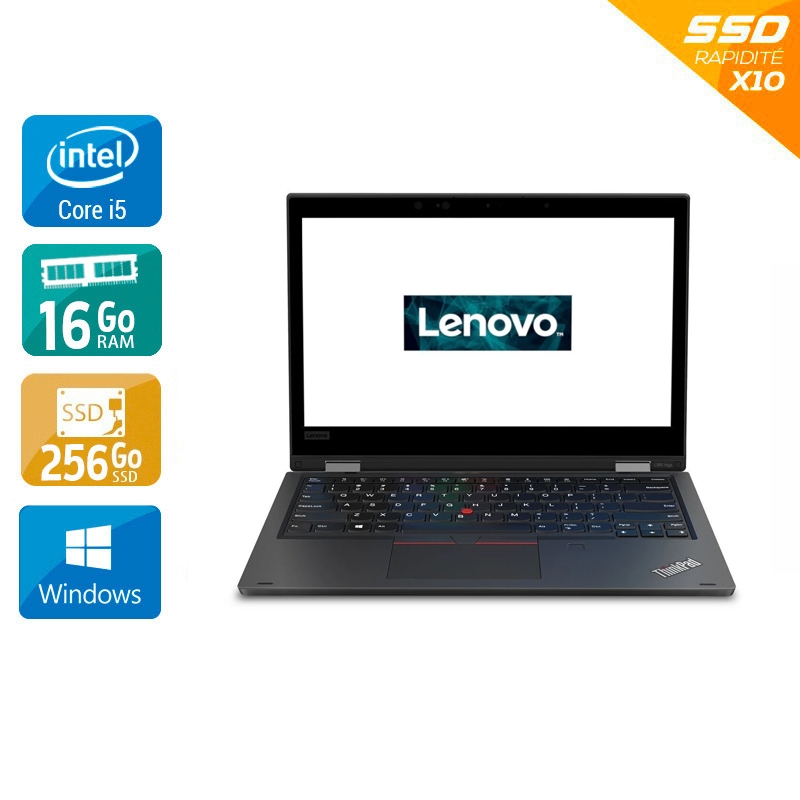 Lenovo ThinkPad L390 13,3'' i5 Gen 8 - 16Go RAM 256Go SSD Windows 11 Pro - Etat du Produit : Bon état Bon étatOccasion certifiée reconditionnée