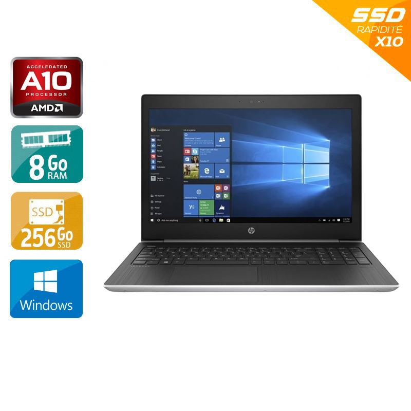 HP EliteBook 455 G5 15,6" AMD A10- 8Go RAM 256Go SSD Windows 11