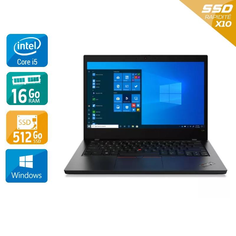 Lenovo ThinkPad L14 GEN 1 14" i5 Gen 10 - 16Go RAM 512Go SSD Windows 11