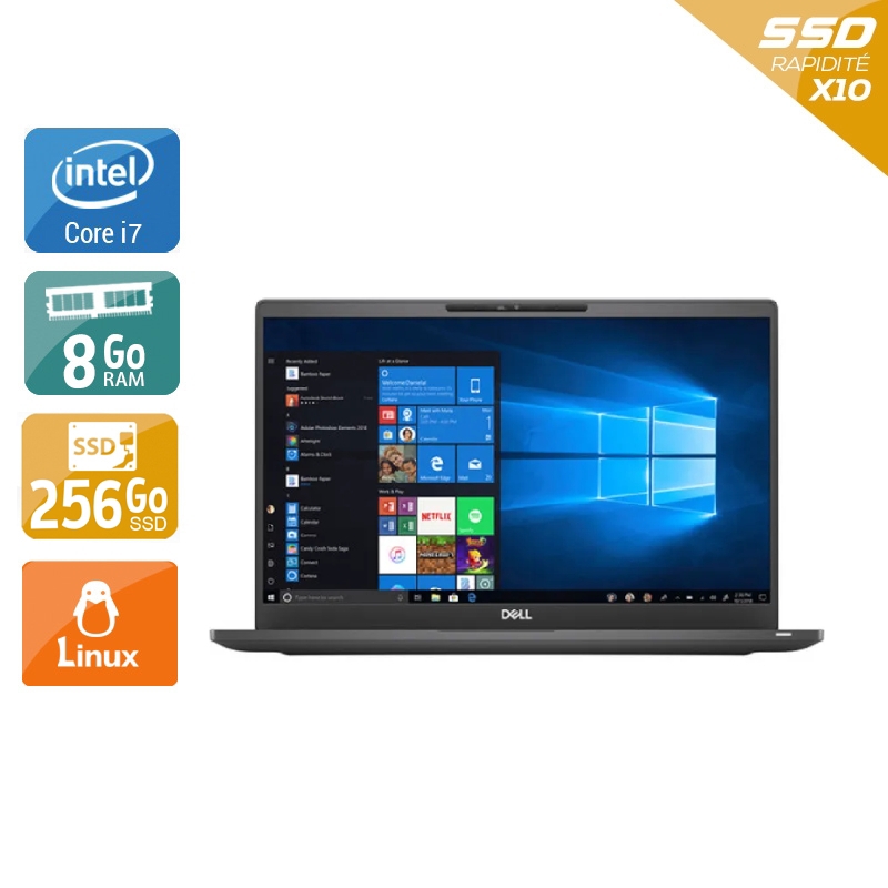 Dell Latitude 7400 14'' i7 Gen 8 - 8Go RAM 256Go SSD Linux  Très bon étatOccasion certifiée reconditionnée Bon état -  reconditionné disponible sur Kiatoo