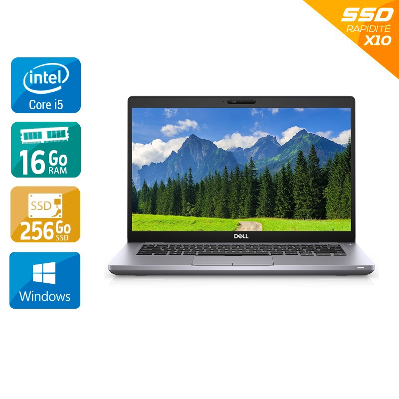 Dell Latitude 5410 14" i5 Gen 10 - 16Go RAM 256Go SSD Windows 11