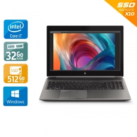 HP ZBook 15 G6 15,5" i7 Gen 9 - 32Go RAM 512Go SSD Windows 11