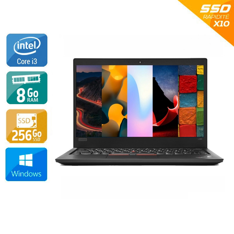 Lenovo ThinkPad L380 13,3'' i3 Gen 8 - 8Go RAM 256Go SSD Windows 11  Très bon étatOccasion certifiée reconditionnée Bon état -  reconditionné disponible sur Kiatoo