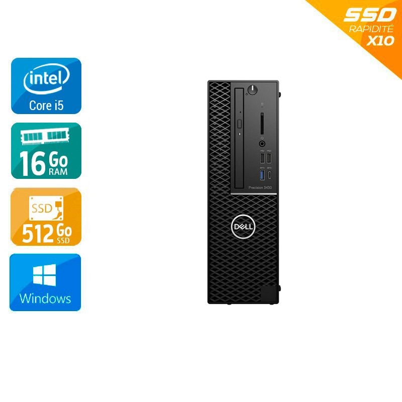 Dell Precision 3430-SFF, Core I7-8700 3.2GHz, 32 GB De RAM, Unidad De Estado Solido De 512 Gb Windows 11 Pro De 64 Bits Renovada