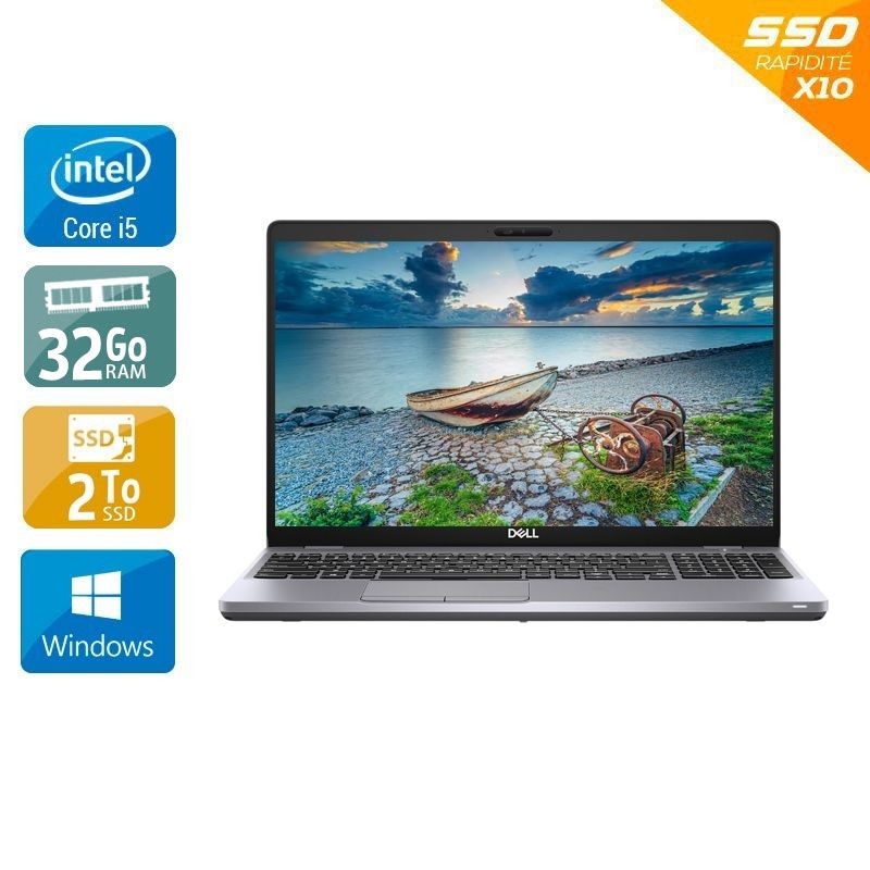 Dell Precision 3550 15,5" i5 Gen 10 - 32Go RAM 2To SSD Windows 11