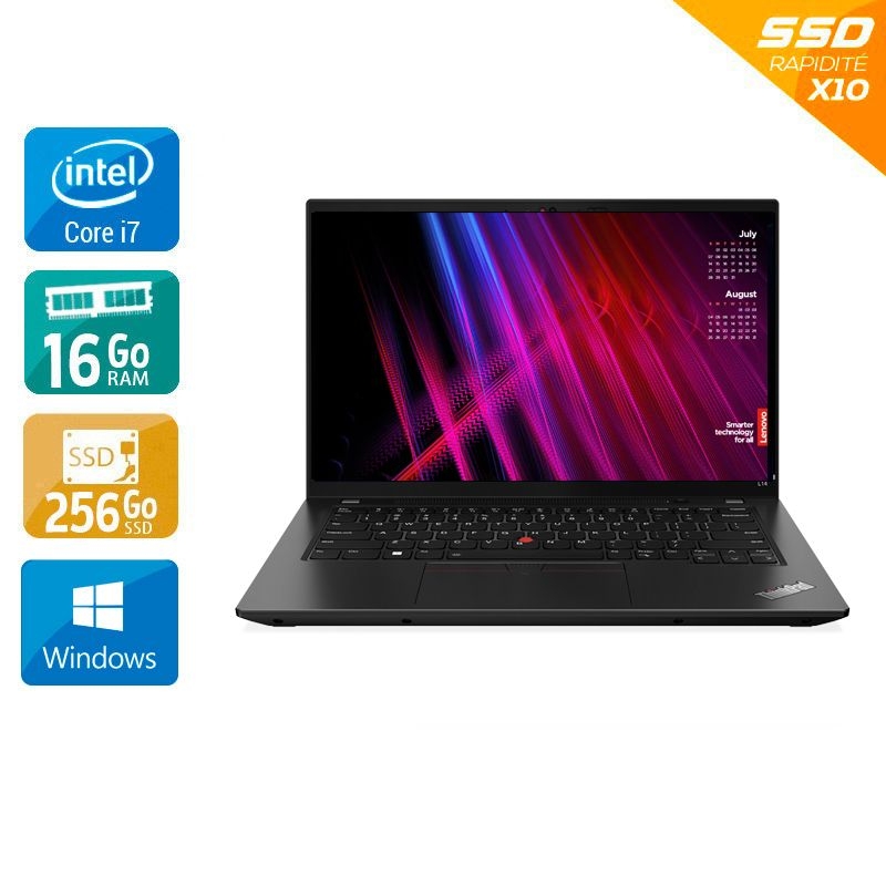 Lenovo ThinkPad L14 GEN 1 14" i7 Gen 10 - 16Go RAM 256Go SSD Windows 11