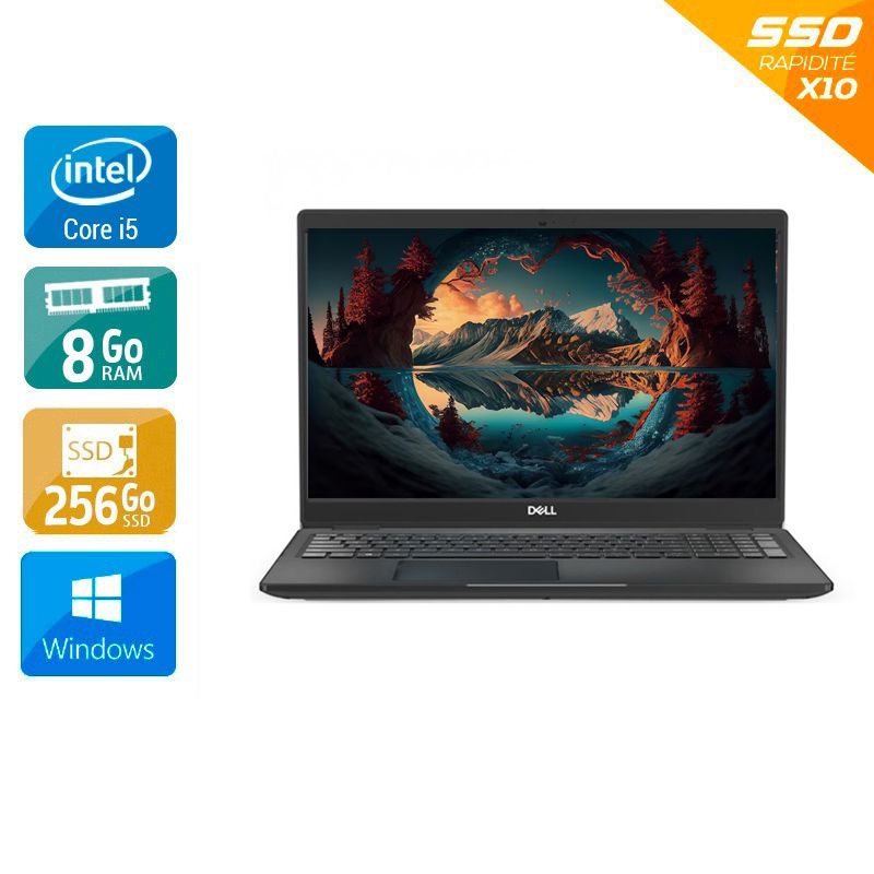 Dell Latitude 3510 15,6'' i5 Gen 10 - 8Go RAM 256Go SSD Windows 11 - Etat du Produit : Bon état  Bon étatOccasion certifiée reconditionnée