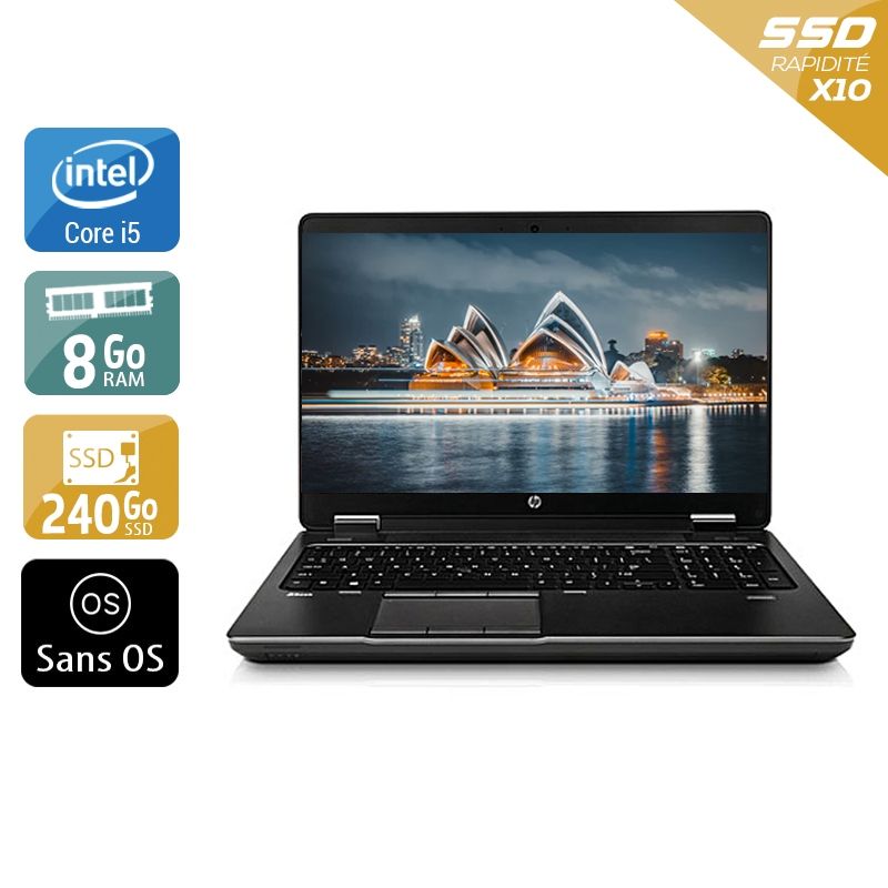 HP ZBook 15 G1 i5 8Go RAM 240Go SSD Sans OS
