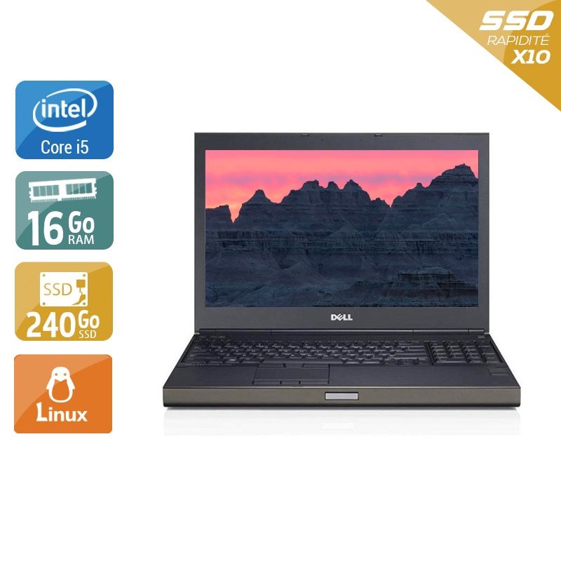 Dell Précision M4800 i5 16Go RAM 240Go SSD Linux